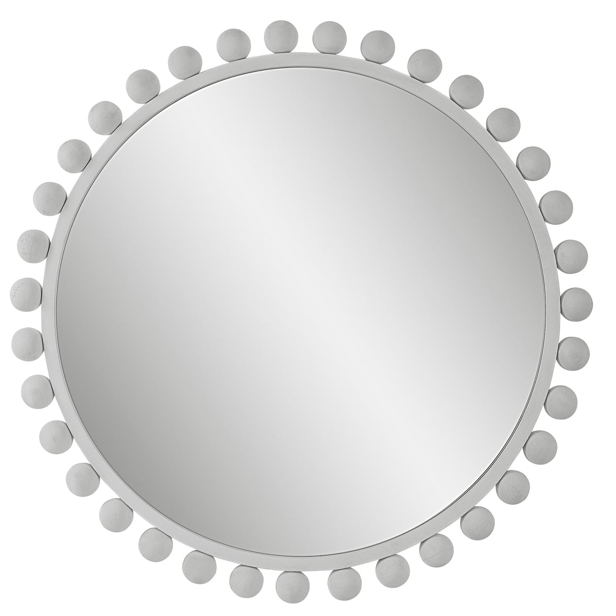 Uttermost Cyra White Round Mirror