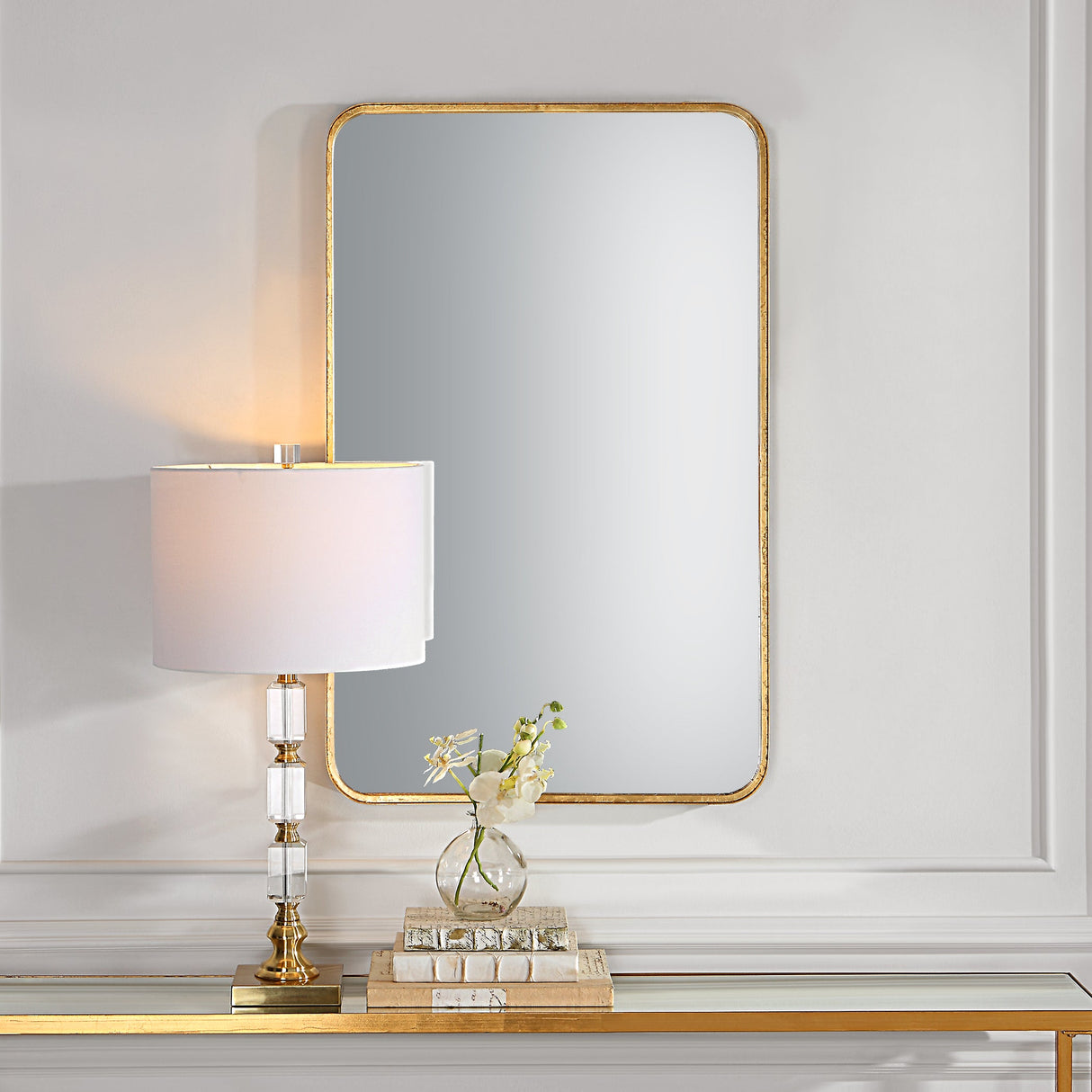 MIRROR , gold , 96 cm