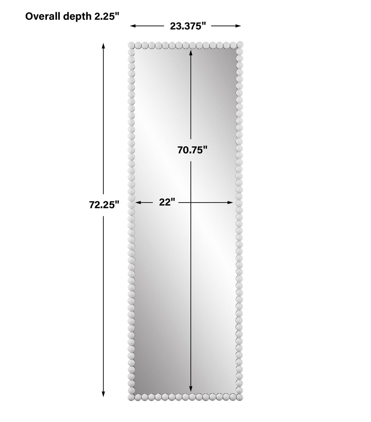 Uttermost Serna White Tall Mirror