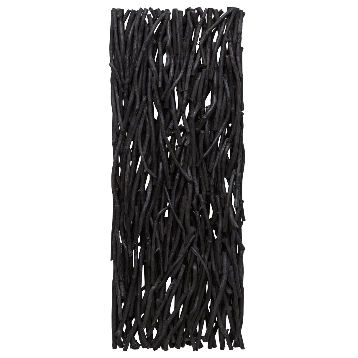 Gathered Teak Wood Wall Decor, Black