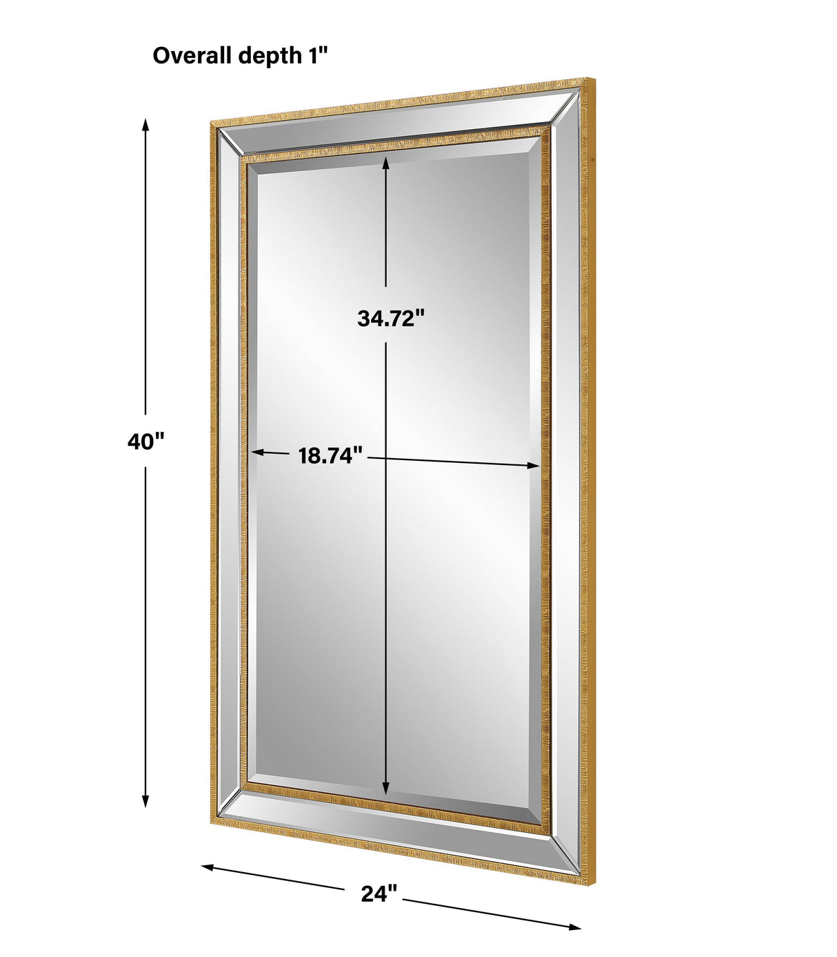 MIRROR,gold,101 cm