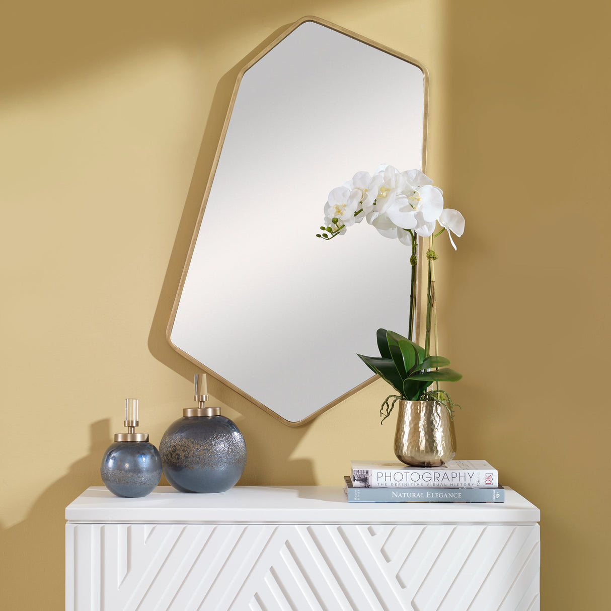 Linneah Large Mirror, Gold