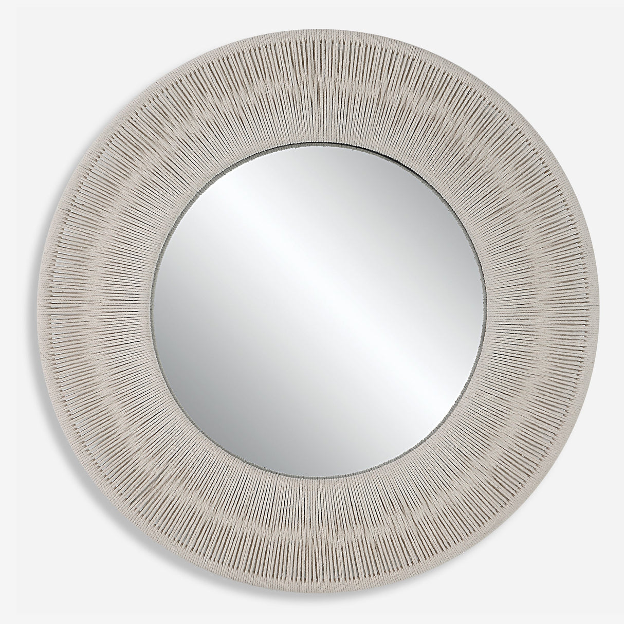 Sailor's Knot Small Round Mirror, White