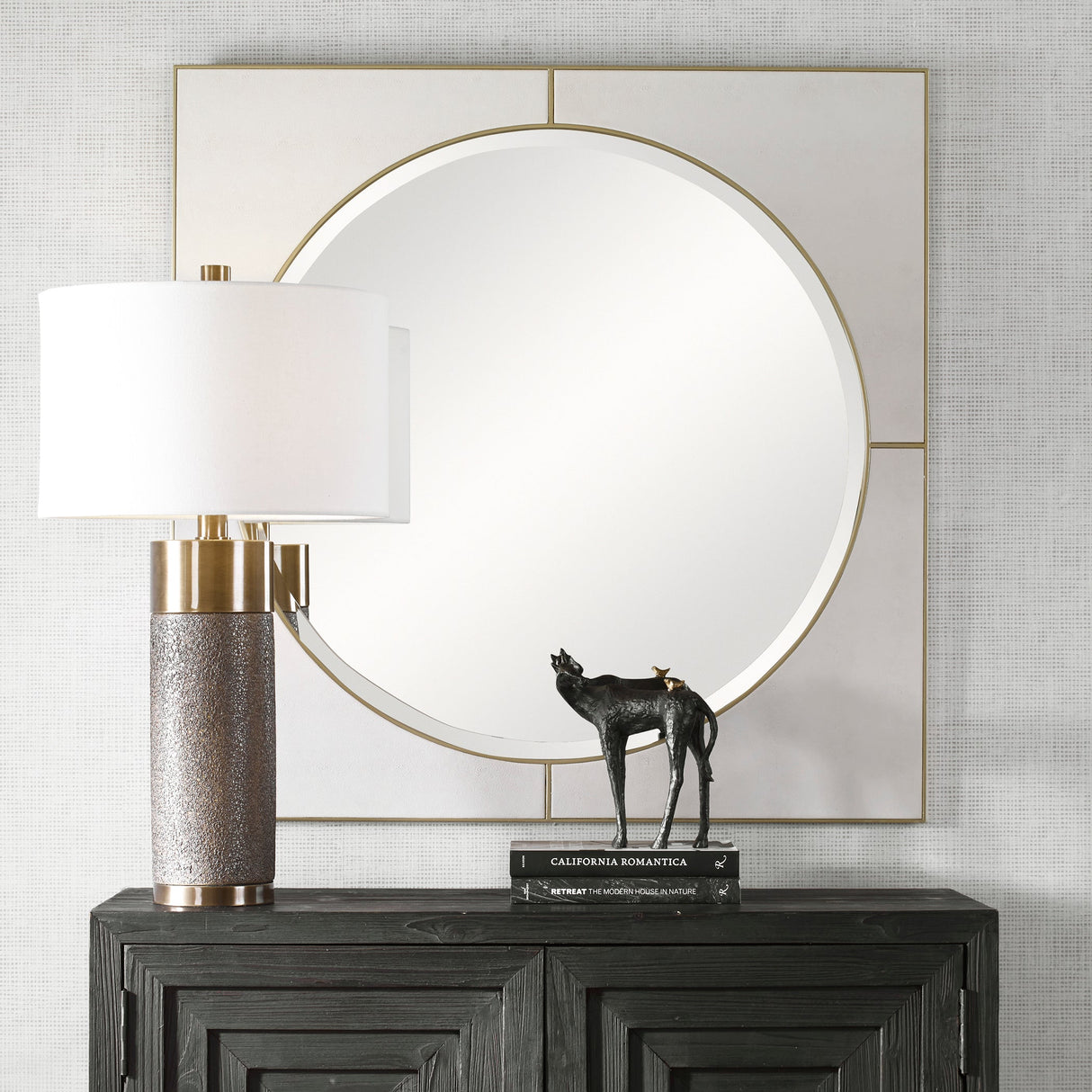 Cyprus Square Mirror, White