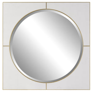 Cyprus Square Mirror, White