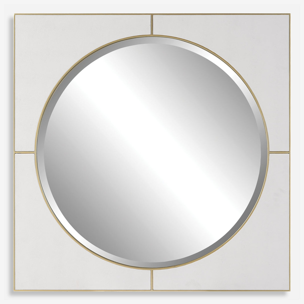 Cyprus Square Mirror, White