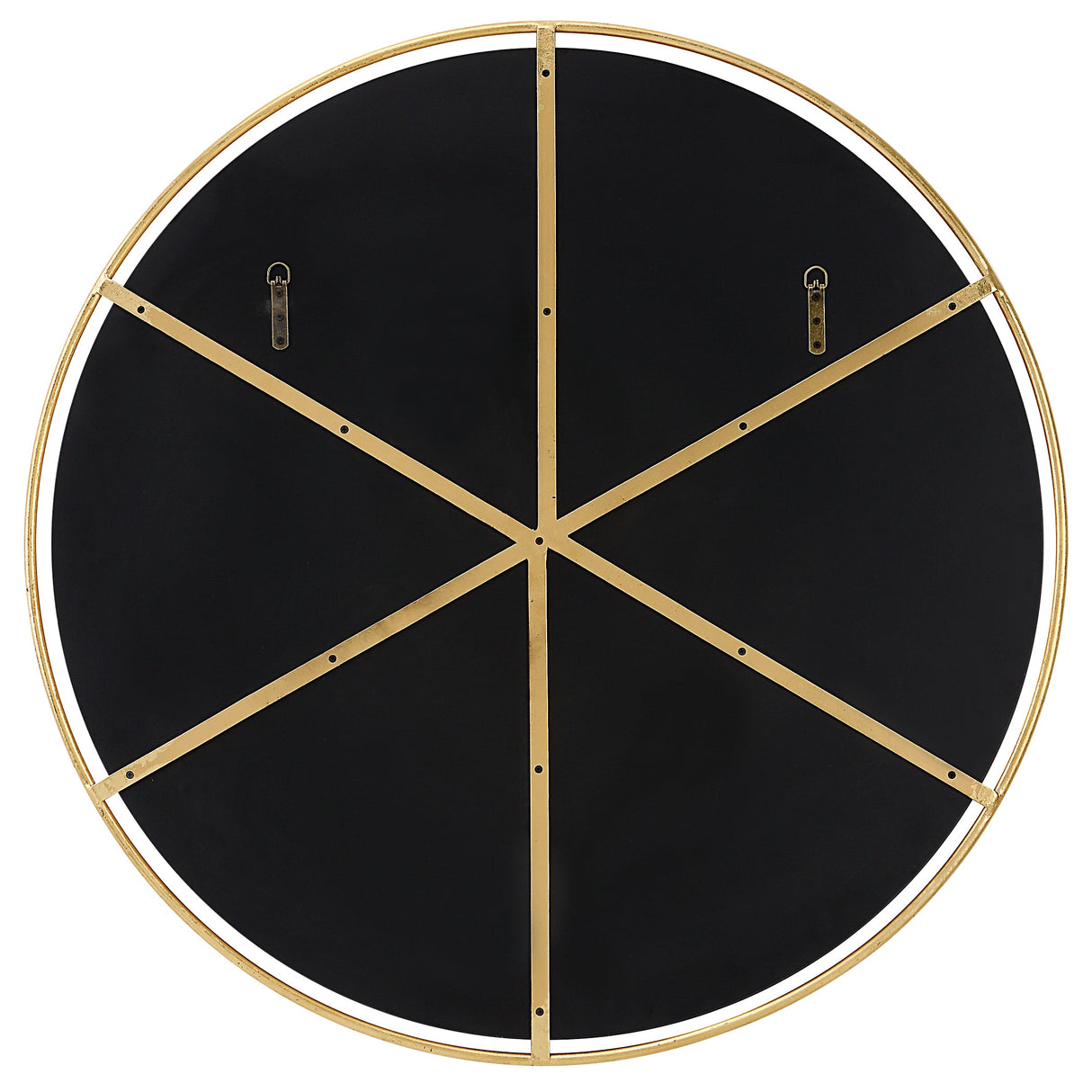 Canillo Round Mirror, Gold