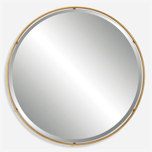 Canillo Round Mirror, Gold