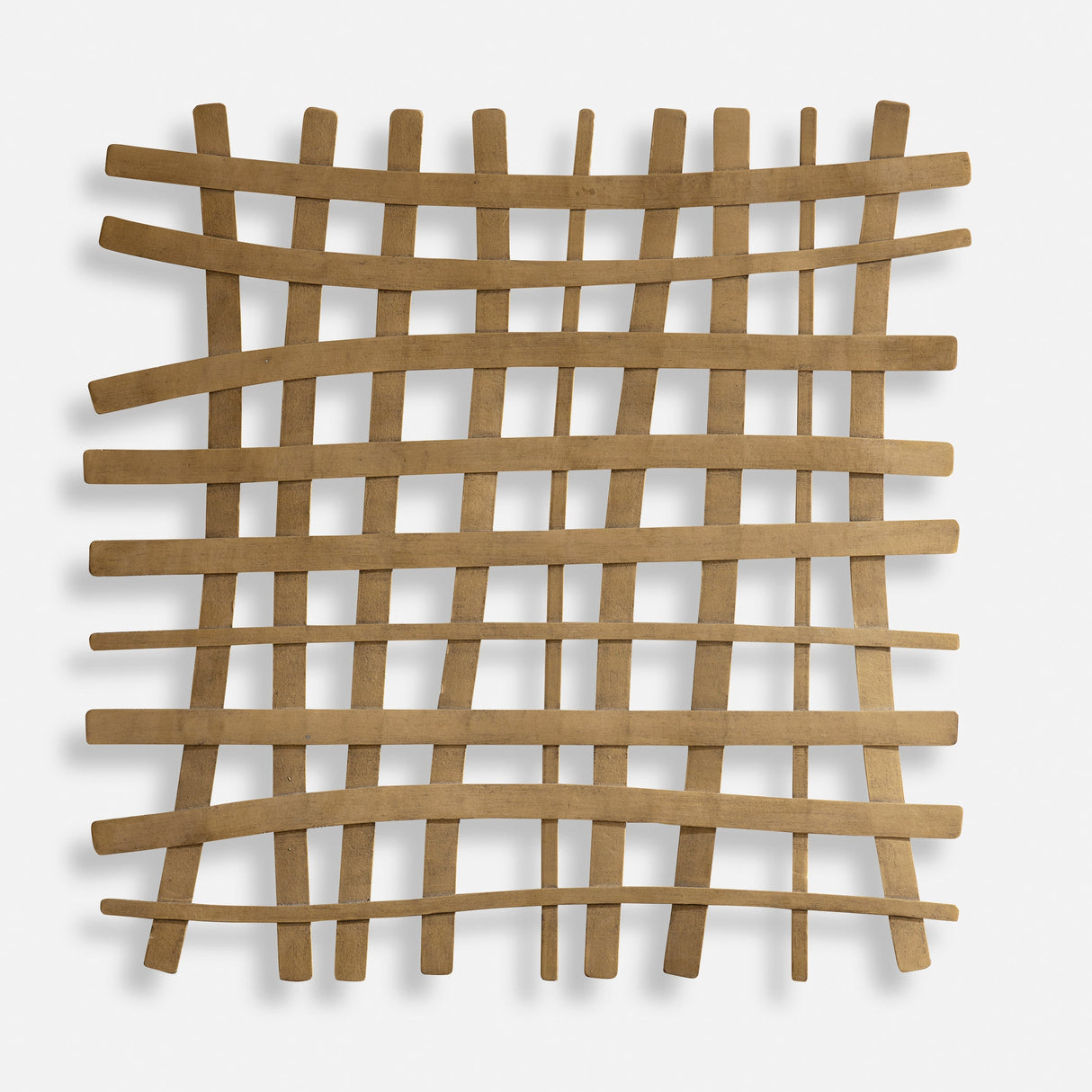 Gridlines Metal Wall Decor, Gold