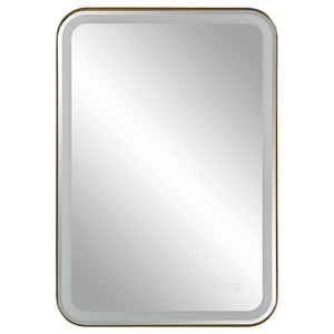 Crofton Lighted Vanity Mirror, Brass