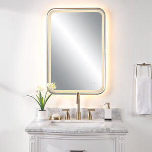 Crofton Lighted Vanity Mirror, Brass