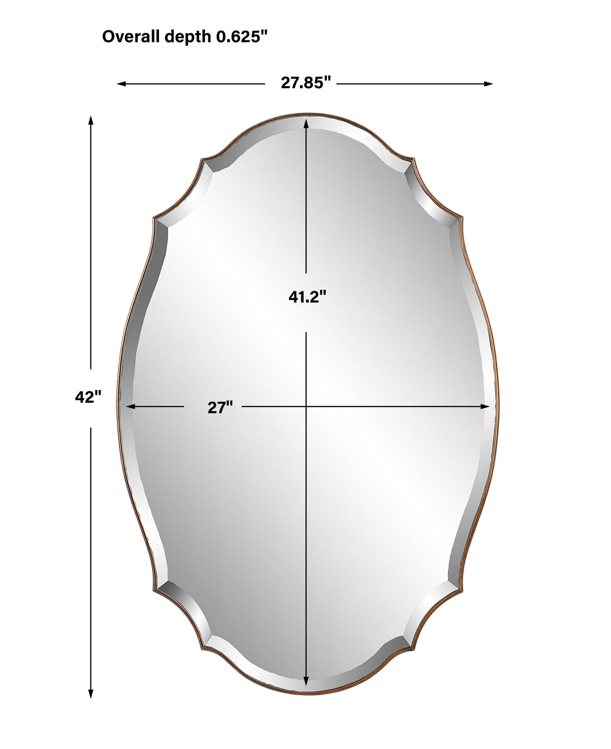 MIRROR,bronze , 106 cm