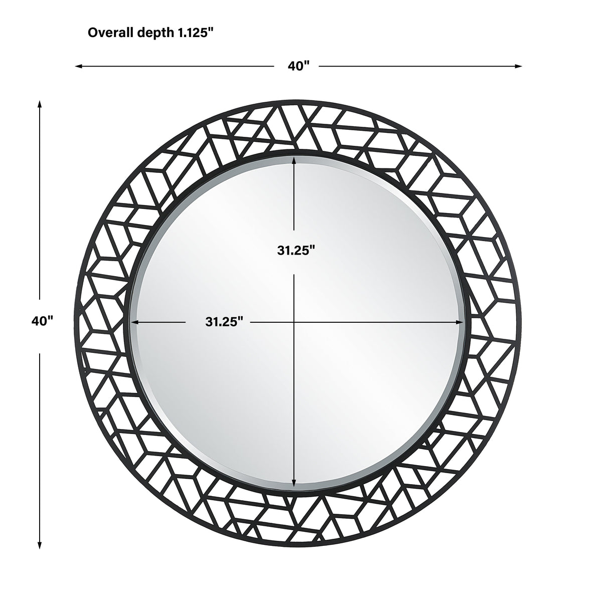 Mosaic Metal Round Mirror