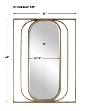 Uttermost Replicate Contemporary Oval Mirror