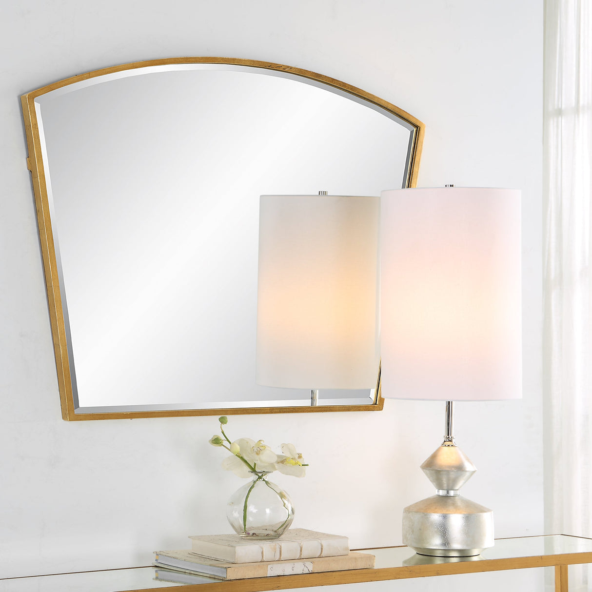 Boundary Gold Arch Mirror