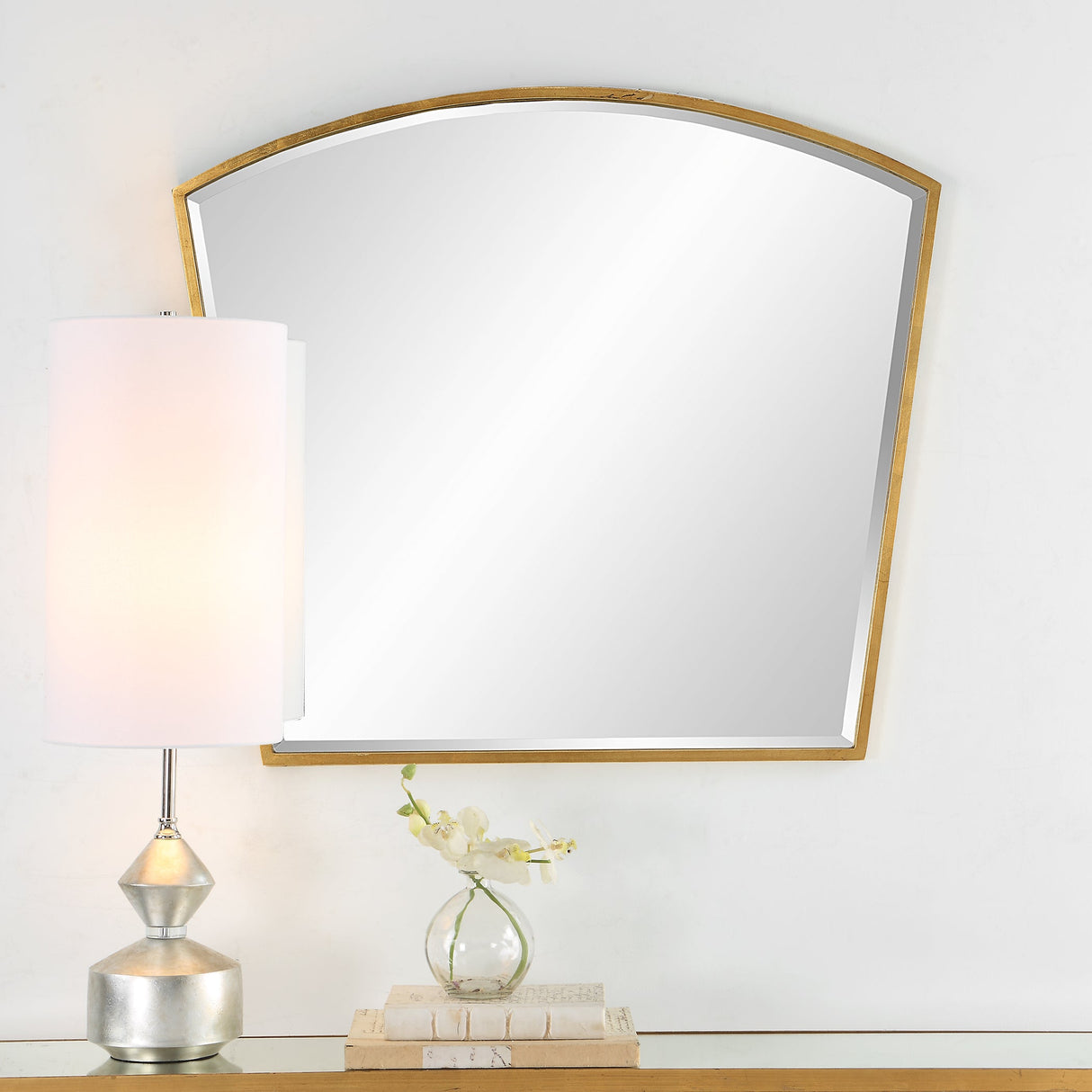 Boundary Gold Arch Mirror