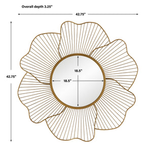 Uttermost Blossom Gold Floral Mirror