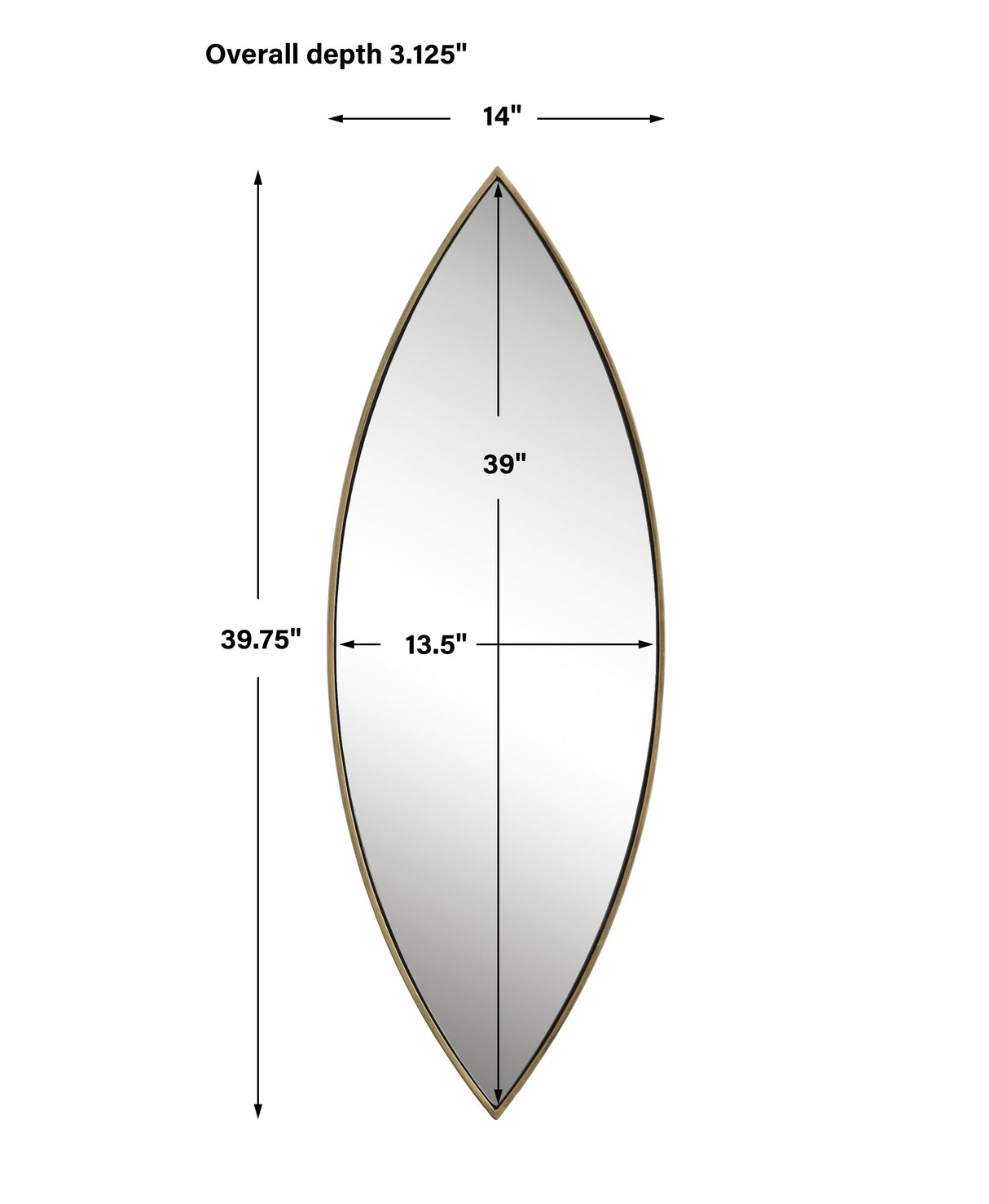 Ellipse Gold Mirror