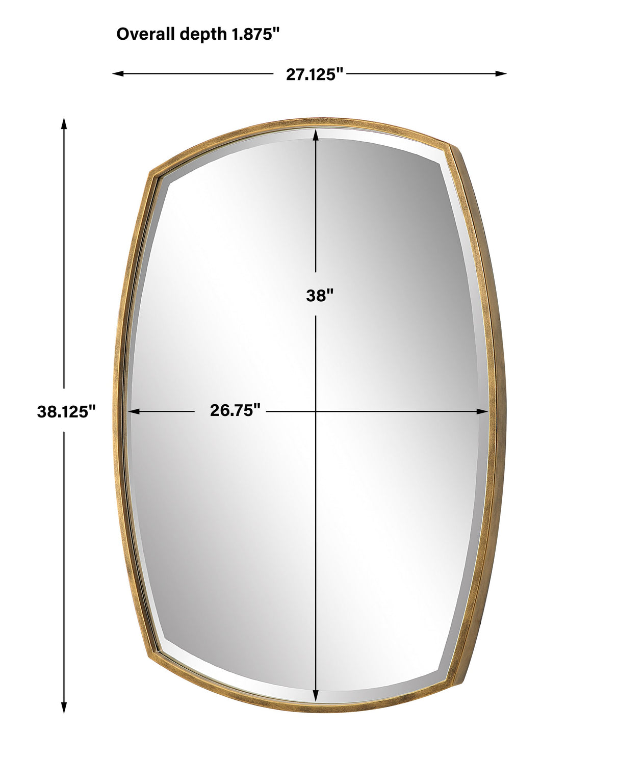 Varenna Aged Gold Vanity Mirror