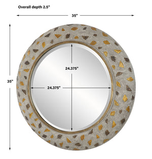 Copper Terrazzo Round Mirror