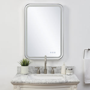 Crofton Lighted Vanity Mirror, Nickel