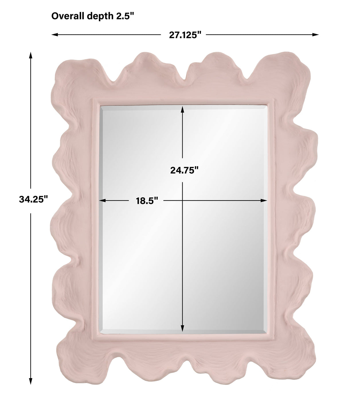 Sea Coral Mirror, Pink