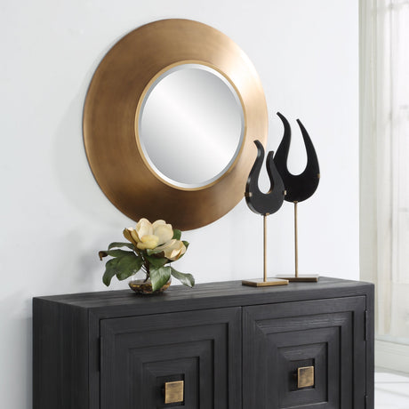 Uttermost Contessa Round Gold Mirror