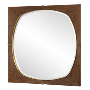 Garonne Square Walnut Mirror