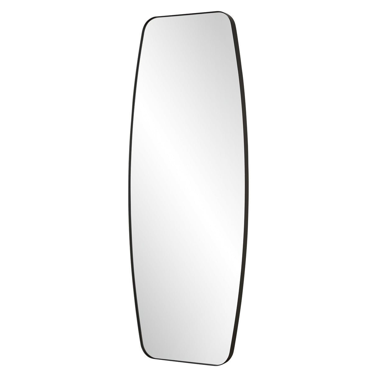 Caspian Curved Black Dressing Mirror