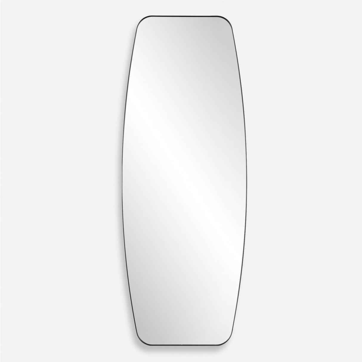 Caspian Curved Black Dressing Mirror