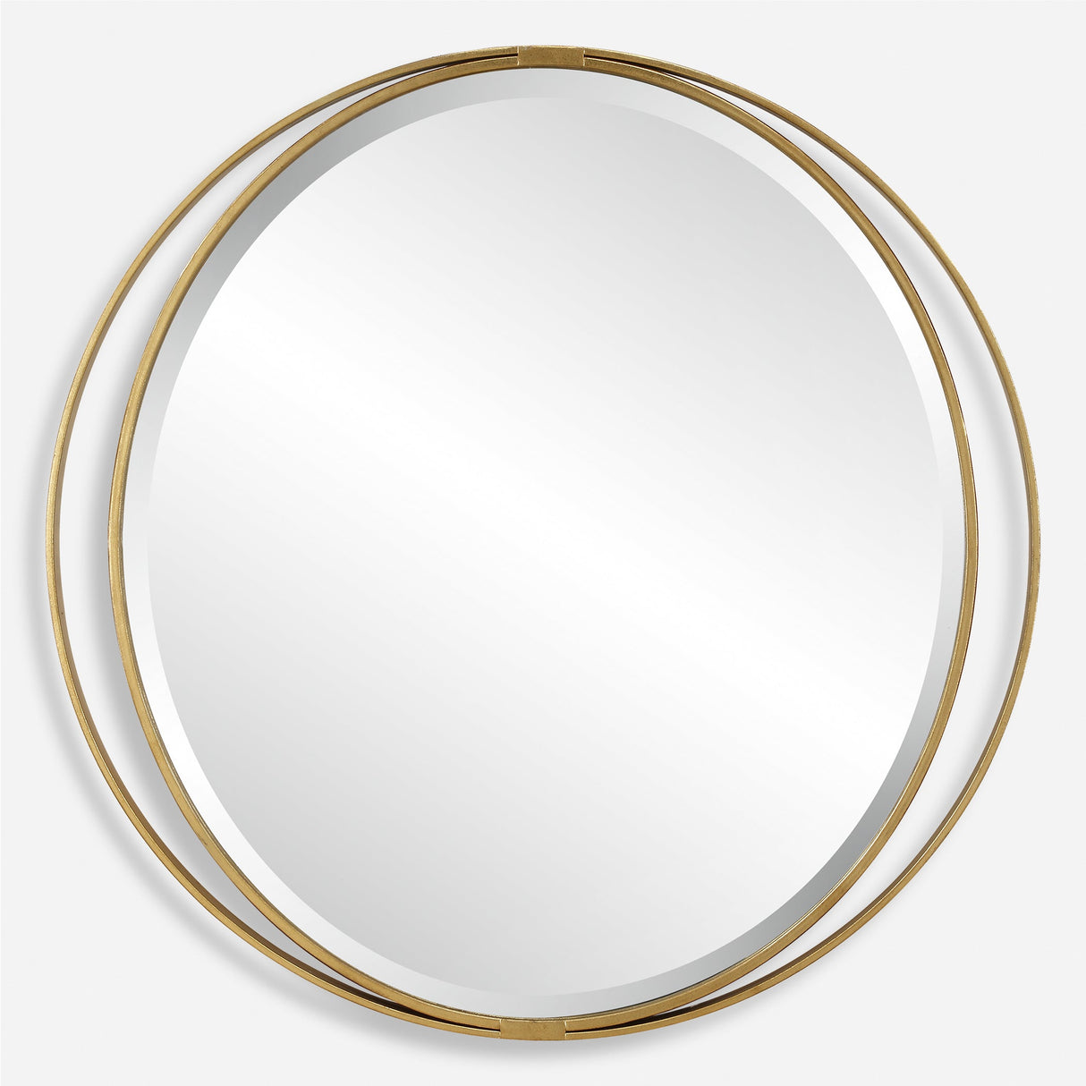 Rhodes Gold Round Mirror