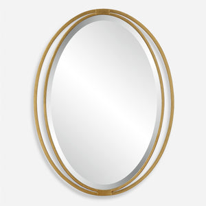 Rhodes Gold Oval Mirror