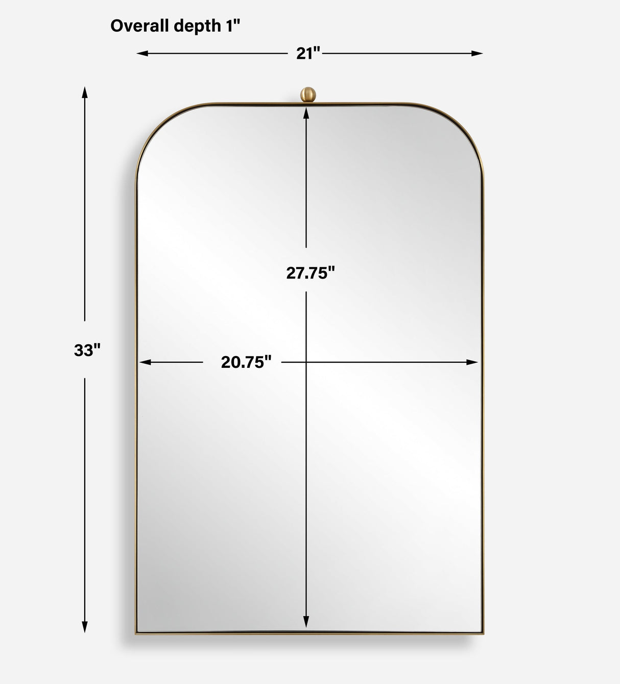 Cassidy Brass Arch Mirror