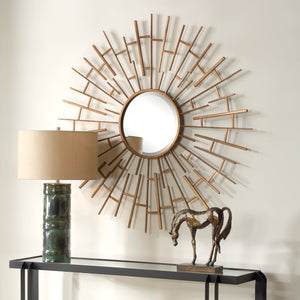 Tangled Bronze Round Mirror