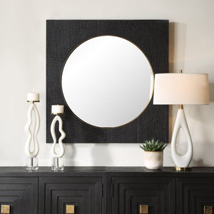 Ember Black Square Mirror