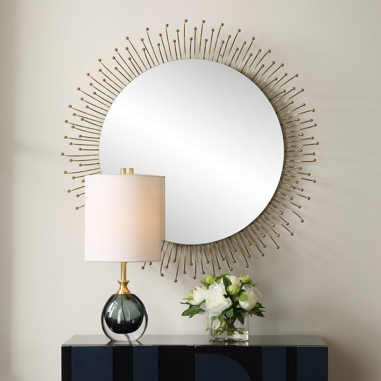 Aga Round Gold Mirror