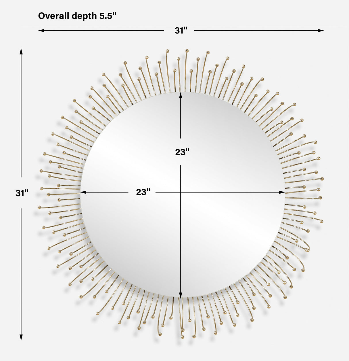 Aga Round Gold Mirror