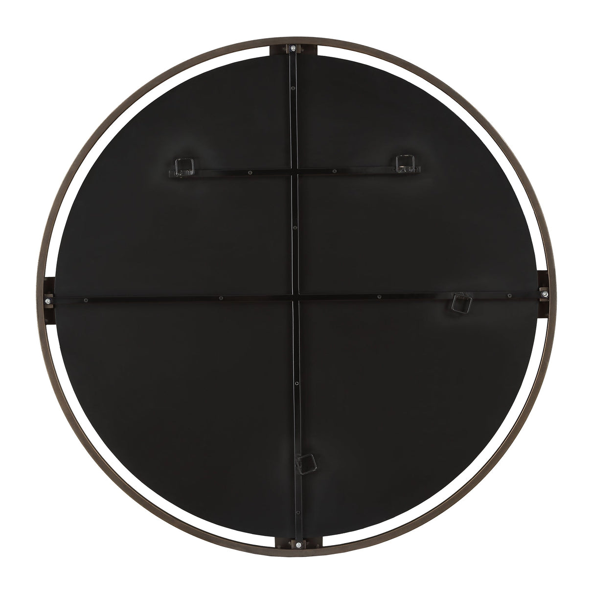 Cornelia Black Round Mirror