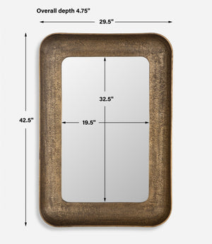 Alvaro Antique Brass Mirror