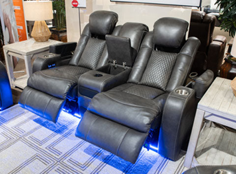 Fyne-Dyme Power Reclining Loveseat with Console