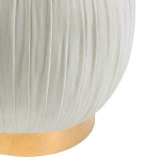 Tulip Cream Velvet Ottoman