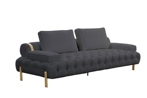 Tufting Dark Grey 3 Seater Sofa