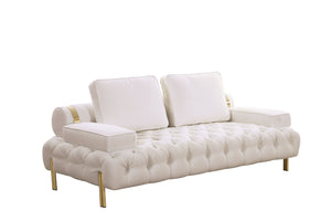 Tufting Tan Loveseat