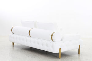 Tufting White Loveseat (200cm)