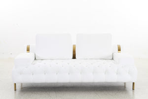 Tufting White Loveseat (200cm)