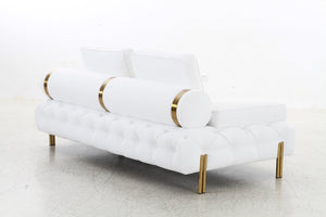 Tufting White Loveseat (200cm)