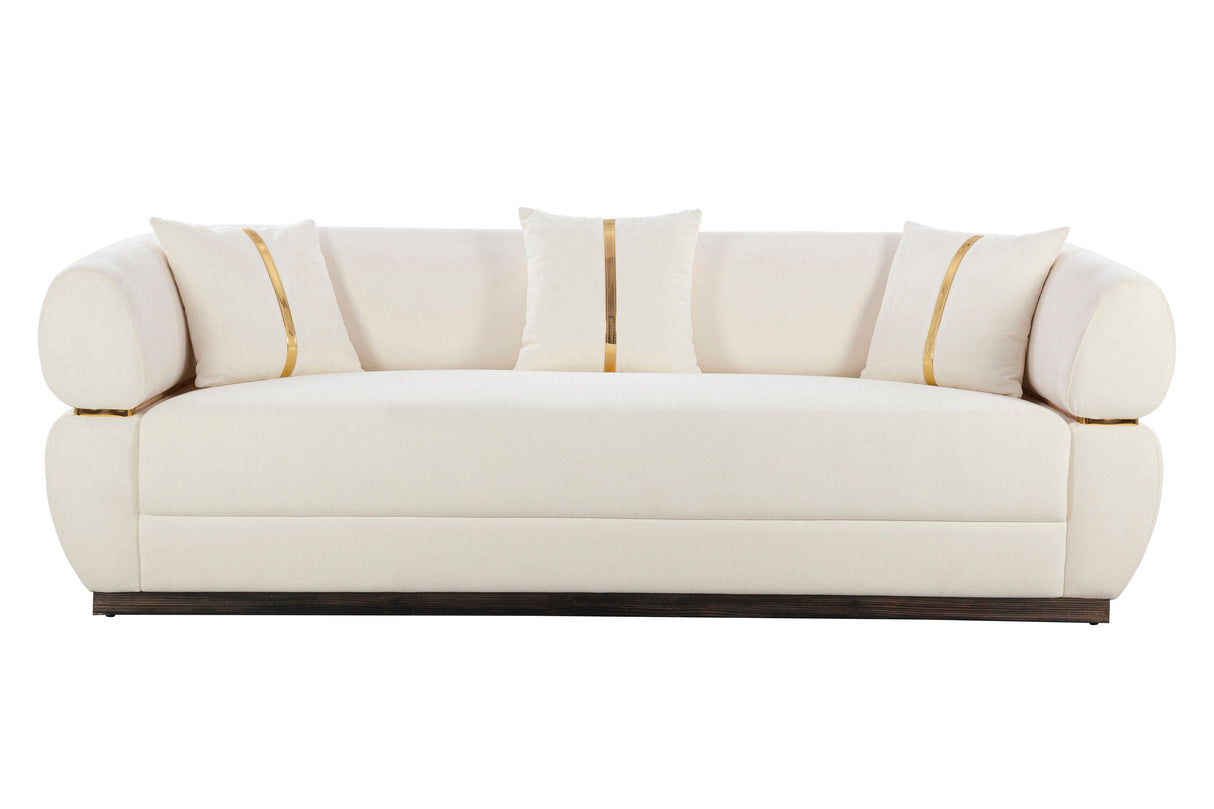 Gentle Gaze Settee Beige Sofa