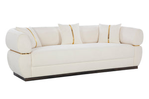 Gentle Gaze Settee Beige Sofa Set