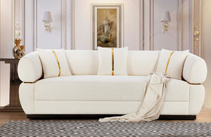 Gentle Gaze Settee Beige Sofa Set