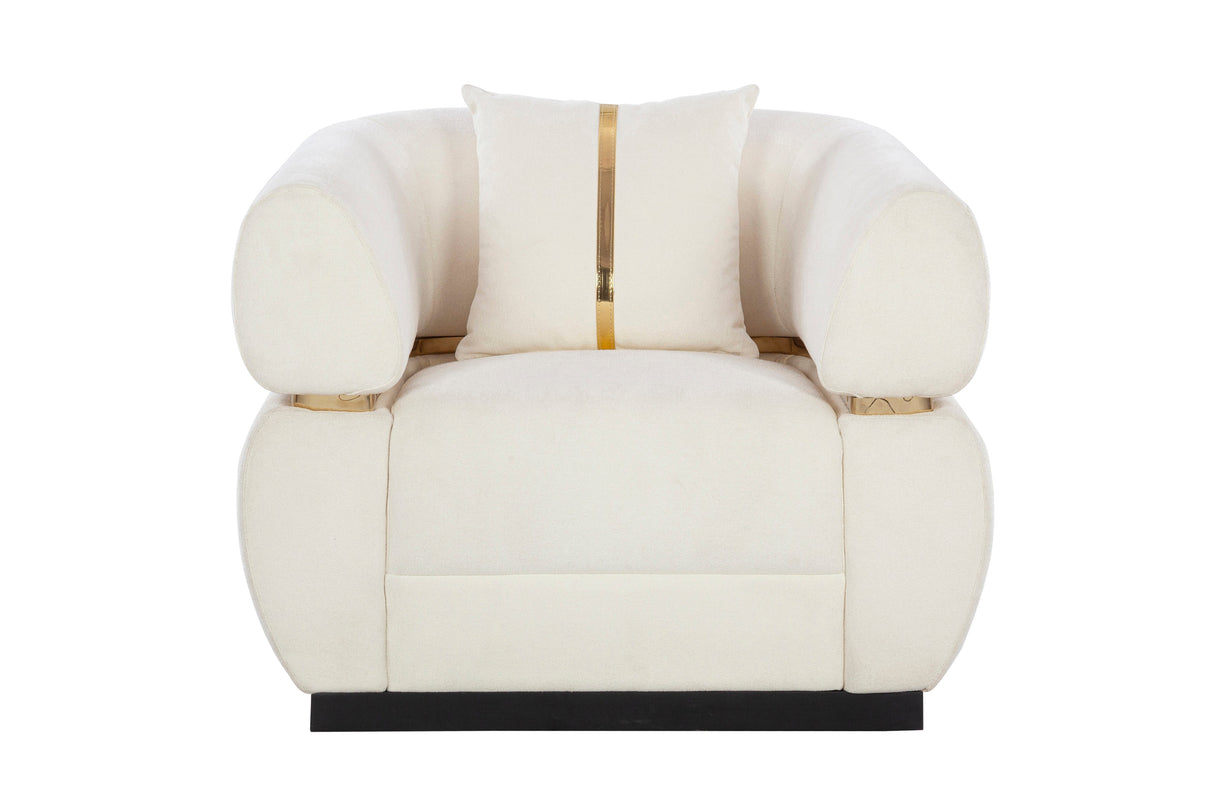 Gentle Gaze Settee Beige Sofa Set